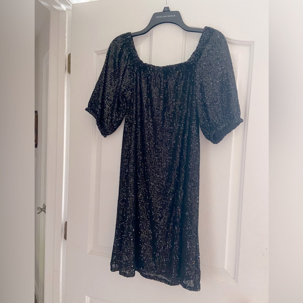 Black Sequin Cocktail Dress
